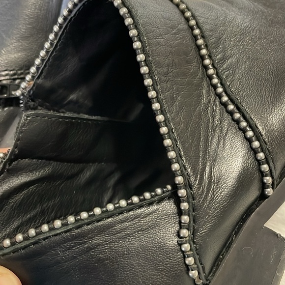 LUCKY BRAND | PERRMA |Studded|Round Toe |Ankle |Leather Bootie |Black | Size 6.5 - Picture 13 of 14